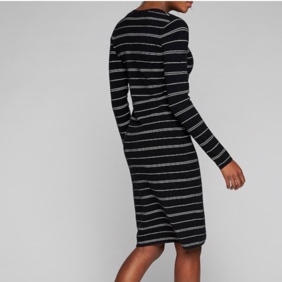 Athleta stripe black white sweater dress - Picture 3 of 4